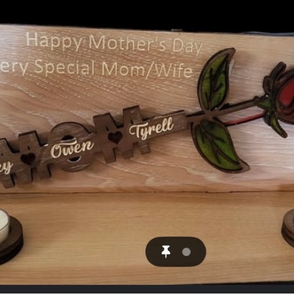 Mother’s Day Lite up flower, made from Hickory ply. USB with rechargeable bat. - Picture 2 of 2